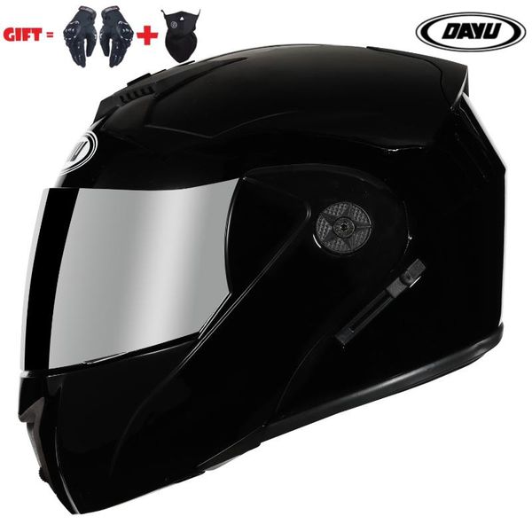 

gifts flip up motorcycle helmet modular dual lens 2 visors for man full face motocross casco cascos adults sunglasses helmets