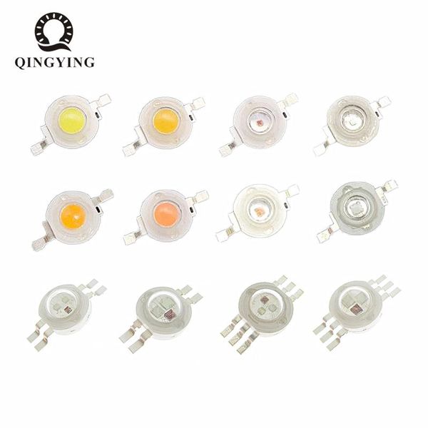 

light beads 10pcs 1w 3w smd cob led chip lamp bulbs high power diodes cold white warm red green blue yellow 440 660nm grow