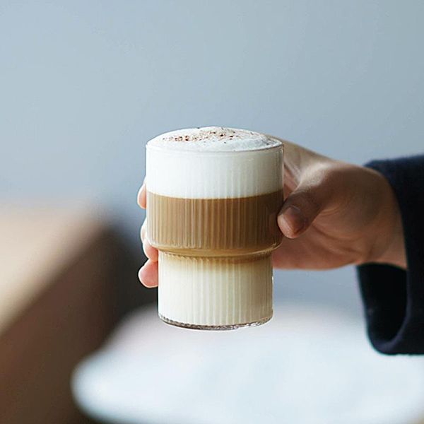 

wine glasses 207ml single layer transparent round glass cup irregular crystal mocha coffee mug ice cream juice heat resistant water
