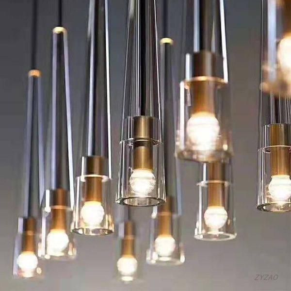 

pendant lamps simple tapered iron glass led lights post-modern bar bedroom bedside lamp restaurant dining room hanging