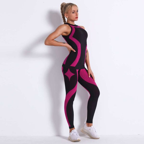 

tight skirt seamless striped moisture absorption and perspiration yoga 2020 bra set sports running fitness pants for women designer, Gray