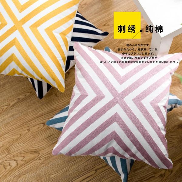 

cushion/decorative pillow simple cotton sofa backrest cushion american country household mediterranean nordic car embroidered