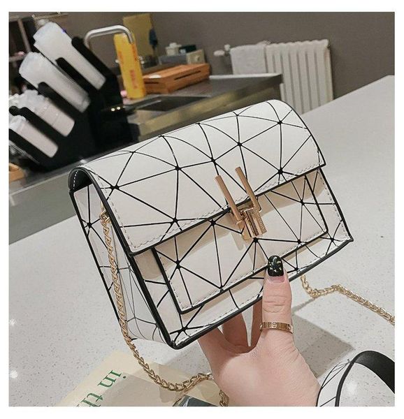 

evening bags crossbody for women summer 2021 ladies shoulder bag chain wild crack female printing small square