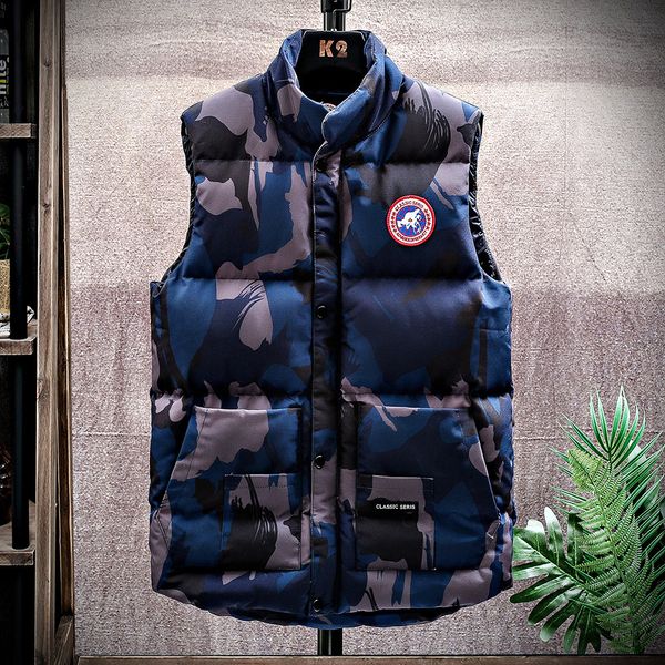 

eucosm white down male cloak with no sleeves big coat size vest 2l0s, Black;white