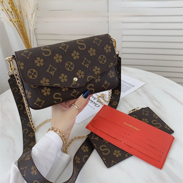 

designer bags one shoulder bag luxury handbag chette felicie cross body chain messengerbag three-piece envelope wide shoulder strap wallet v