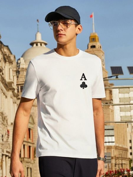 

men letter graphic tee k938#, White;black