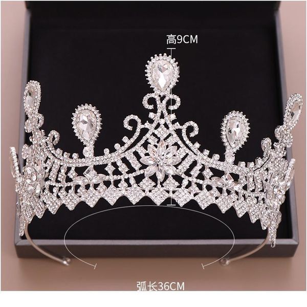 

bridal tiara baroque wedding crown headpiece silver color color crystal rhinestone tiaras and crowns wedding hair acc qylozs