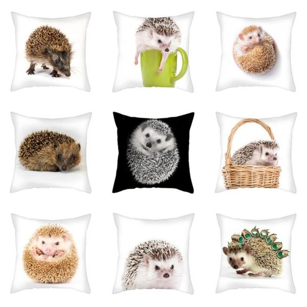 

cushion/decorative pillow imixlot cute animal pattern cushion cover hedgehog polyester for home sofa car decorative throw pillowcase 45x45