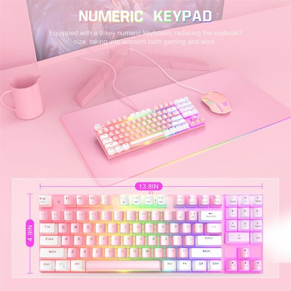 

keyboard mouse combos onikuma g26 wired and set 89 keys backlit mechanical usb interface rgb lighting combo