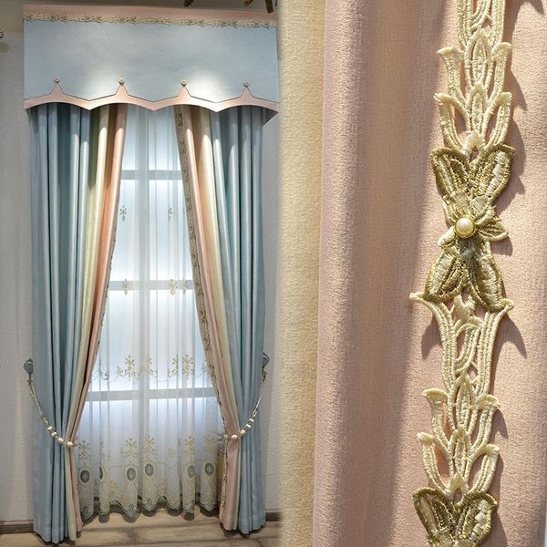 

curtain & drapes curtians for living dining room bedromm thick plain silk cotton light luxury cloth home decoration customization window