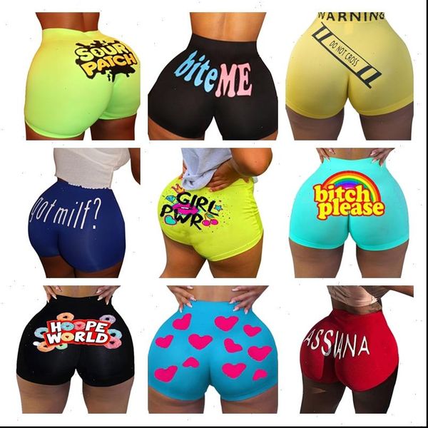 

women letter print shorts sports slim pants high waist summer bottom mini shorts feminino bodycon streetwear new, White;black