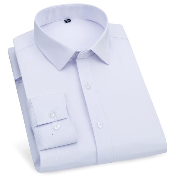 

2021 brand new autumn mens shirt long sleeve casual pure color business white lapel collar male clothing social ujzb dpo4, White;black