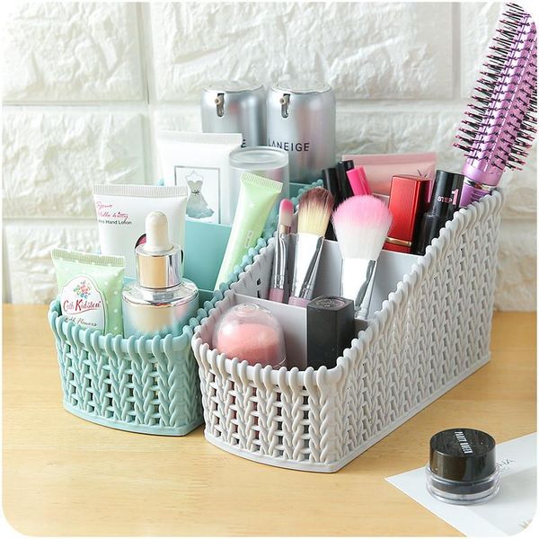 

bathroom storage & organization deskbox office plastic finishing boxes cosmetics debris case basket makeup organizer