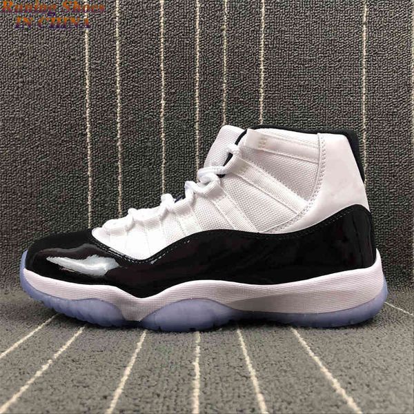 

jumpman 11 concord basketball designer shoes mens xi black white sports sneakers size us7-13 ship with box