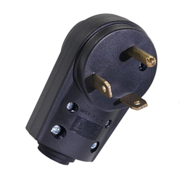 

parts replacement plug male 30a 125v us style rv (black)