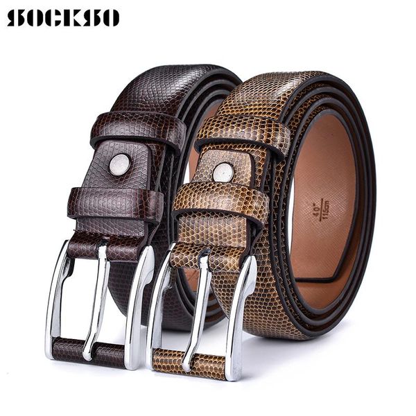 

belts 2021 brand fashion cow cowhide leather luxury strap male for men classice vintage pin buckle belt wsps002, Black;brown