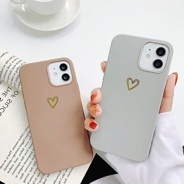 

simple heart of love iphone case, soft silicone rubber case iphone 12 11 pro max x xr xs max 7 8 plus