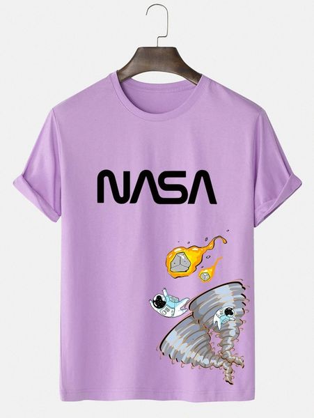 

men astronaut & letter graphic tee k9kg#, White;black