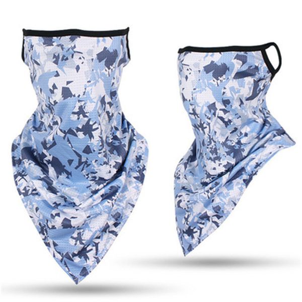 

ourdoor ice silk triangle scarf cycling bandana hiking camping hunting running army bicycle military tactical neck gaiter, Black