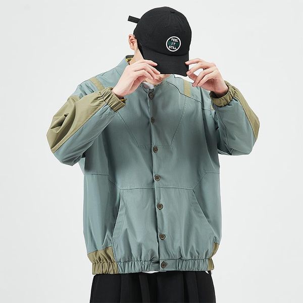 

men's jackets janpan style bigger pocket baseball uniform 2021 spring autumn jacket streetwear bomber clothes plus asian oversize m-5xl, Black;brown