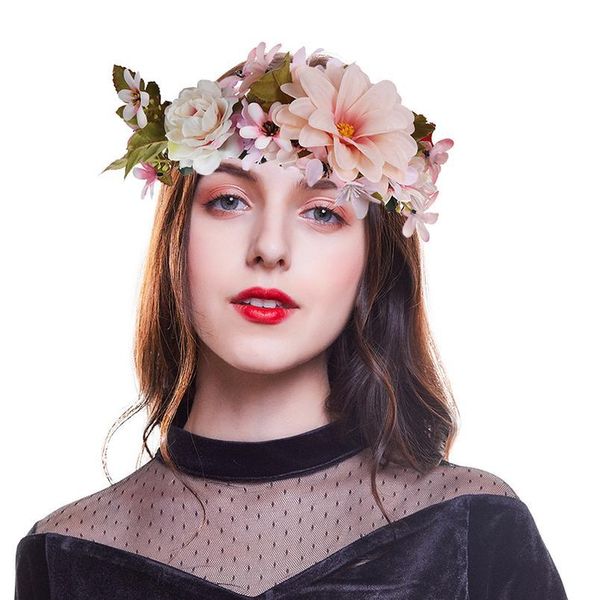 

haimeikang wedding flower crown head band women wedding floral head wreath bridesmaid bridal headpiece female flower qylxst