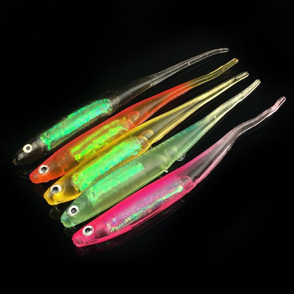 

rainbow 10cm / 3g pintail colorful soft fish inlaid with aluminum foil road sub bait fishing gear