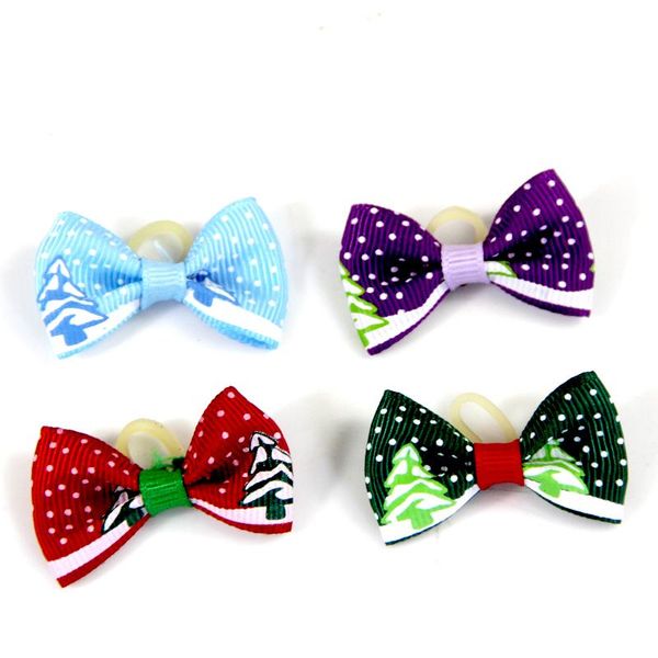

dog apparel bright pet puppy cat hair bows rubber bands flowers pearls grooming accessories supplies