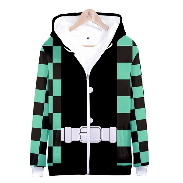 

popular day diffuse ghost killing blade surrounding cospaly 3d digital printed cardigan hoodie, Black