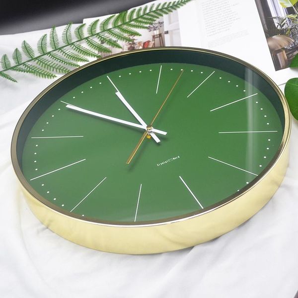 

wall clocks office art living room glass clock silent luxury creative nordic modern design reloj pared watch bw50wc
