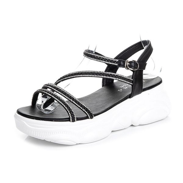 

swonco strass simple female shoes design sandals for women 94ha, Black