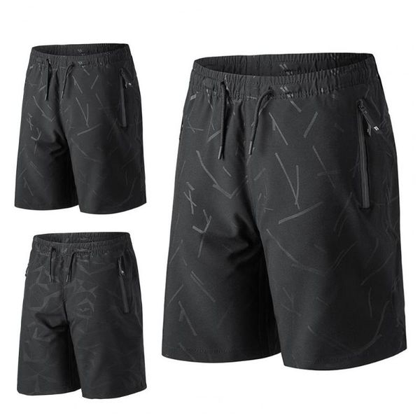 

men's shorts summer man trendy polyester black men casual beach breathable texture holiday for 2021, White;black