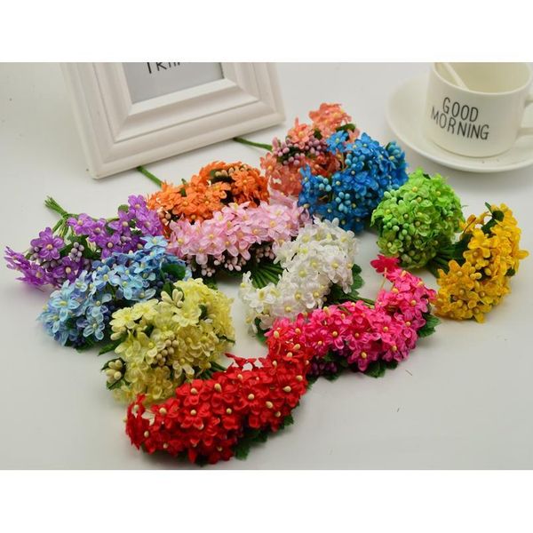 

36pcs silk flower plum stamen berry artificial flowers for home wedding car decoration sky stars diy scrapbookin jllxnh