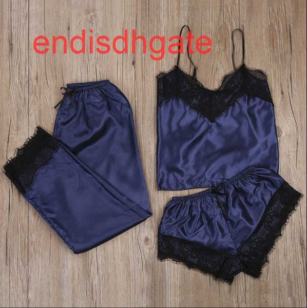

sling fun lace edge nightdress women's pajamas set, Black;white