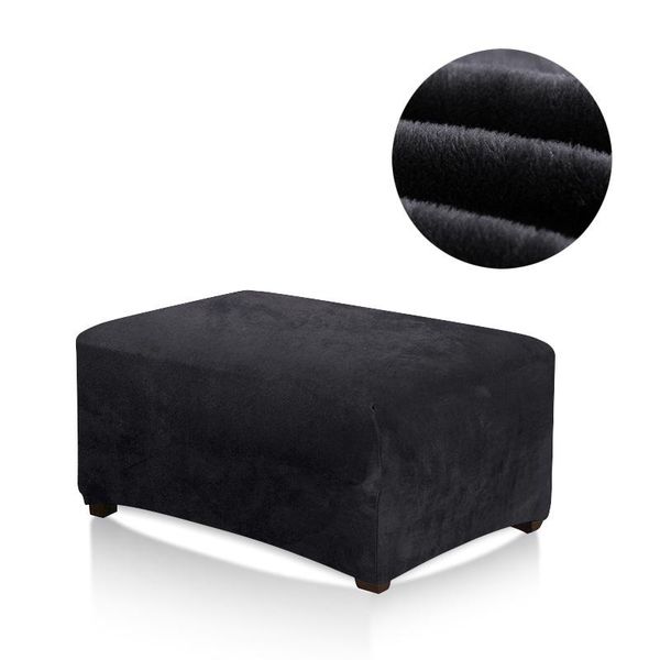 

chair covers 115x65x42cm plush fabric ottoman cover footrest footstool protector elastic furniture removable slipcovers