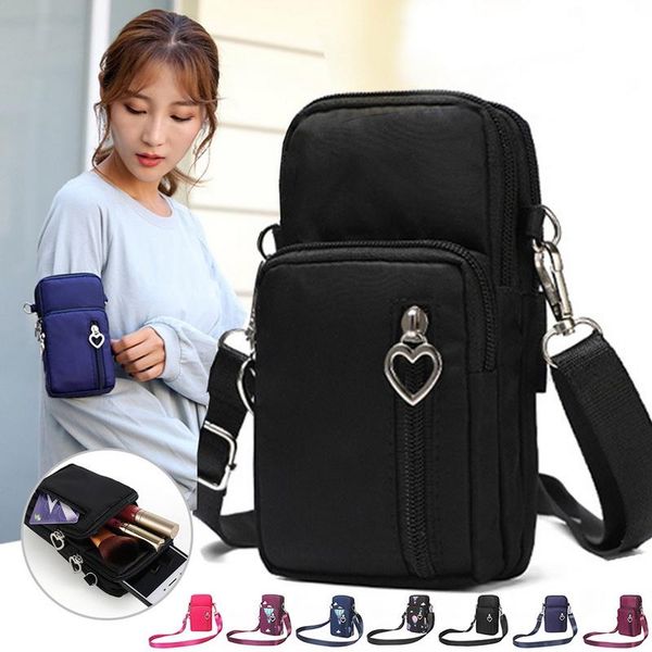 

2021 fashion outdoor small phone coin card oxford bag belt waist bag casual pack waterproof multifunction arm pack