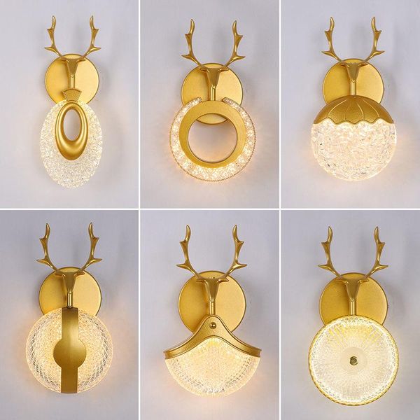

wall lamp 6 type for home light room bedroom bedside study aisle lighting fixture nordic living background sconce