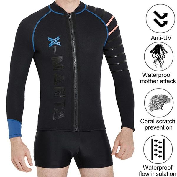

swim wear men diving wetsuit 3mm neoprene long sleeve clothes short pants suit for jump paddle board surfing snorkeling