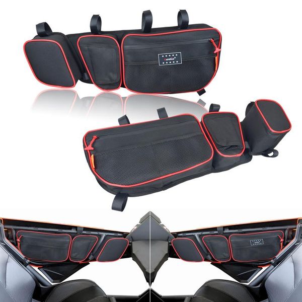 

car organizer utv accessories x3 front door bags with removable knee pad for 2021 can am maverick max xrs xds turbo rr