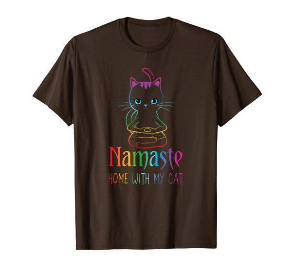 

Funny Namaste Home With My Cat Namastay Zen Kitty Introvert T-Shirt, Mainly pictures