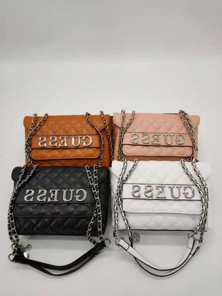 

bag rhombic women's letter pu lattice one shoulder messenger vg797021