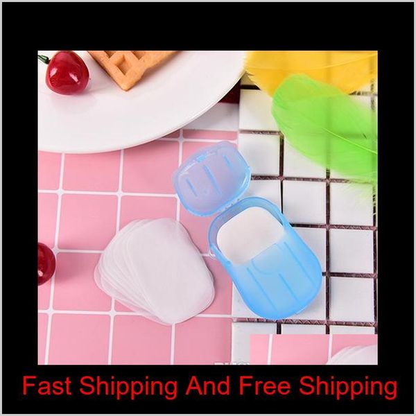 

portable disposable travel soap paper flakes clean sterilization one-time completion each box 20 sheets outdoor neces qylzdg bwkf