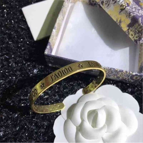 

70% off outlet online new letter fashion high version bracelet, Black