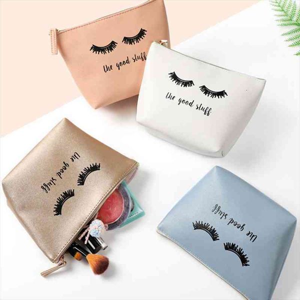 

fashion 4 colors eyelash cosmetic bag shape pu travel washing toiletry beaut kit make up case organizer storage pouch