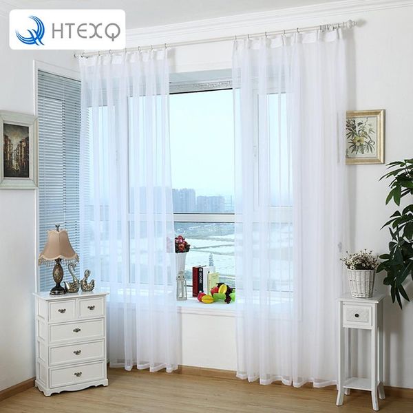 

curtain & drapes htexq quality white all- window screens tulle sheer curtian solid voile with ribbon for sitting room