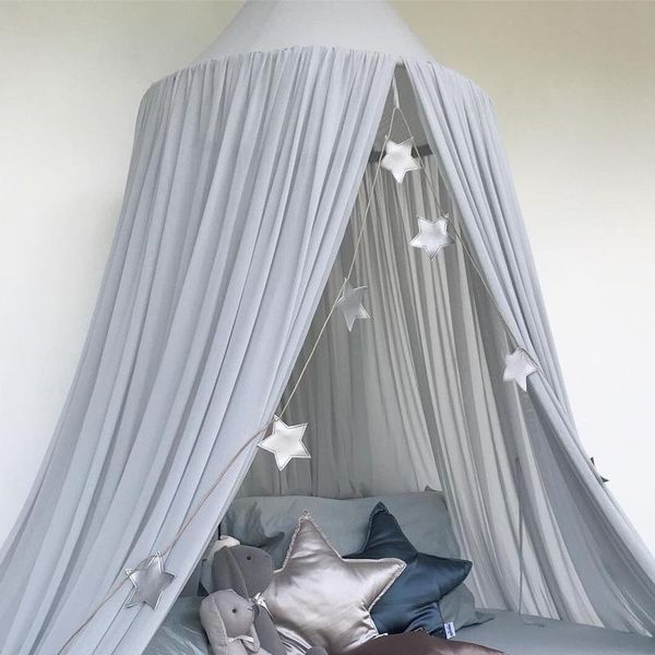 

kid baby bed canopy bedcover mosquito net curtain bedding round dome tent chiffon for baby room decoration mosquito net