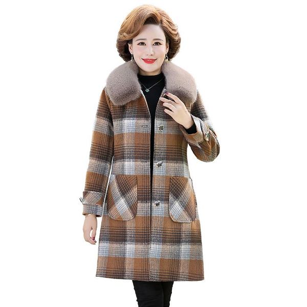 

women's wool & blends 2021 women coat outerwear winter clothing fashion warm woolen female elegant single-breasted, Black