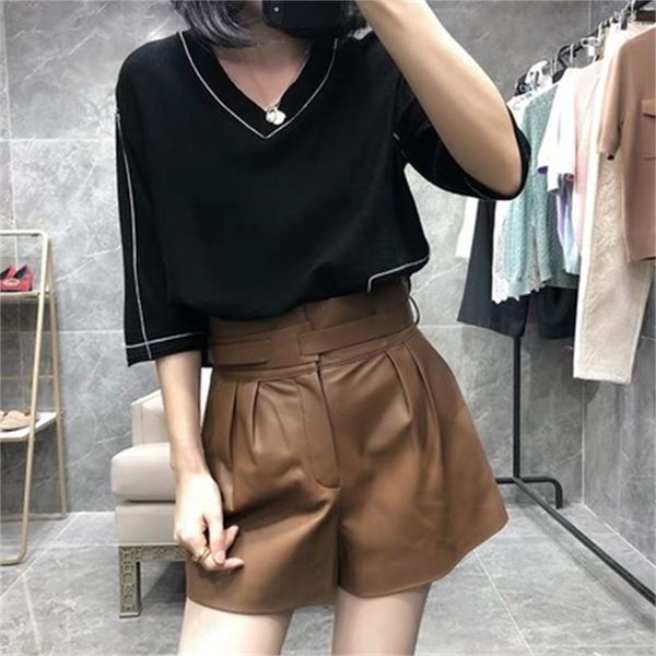 

2021 new fashion genuine sheep leather g7 shorts ebd2, White;black
