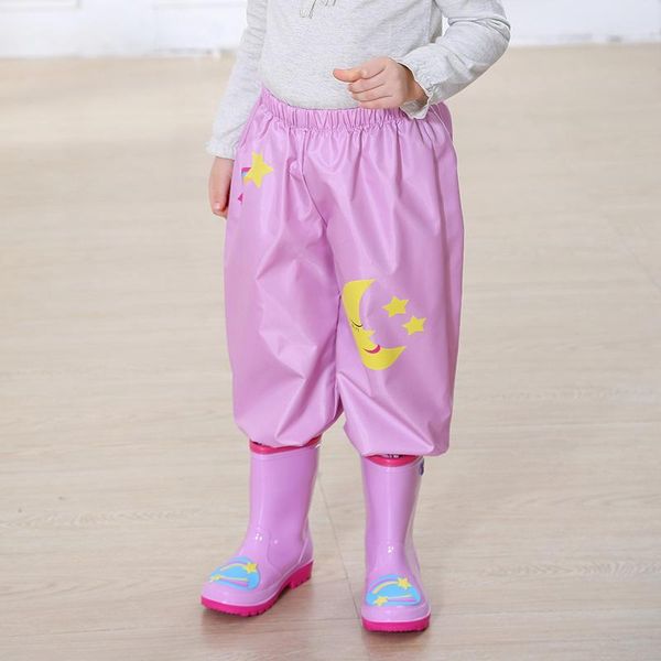 

rain wear children's pants space modeling lightweight waterproof trousers kids travel raincoats for girls and boys outdoor