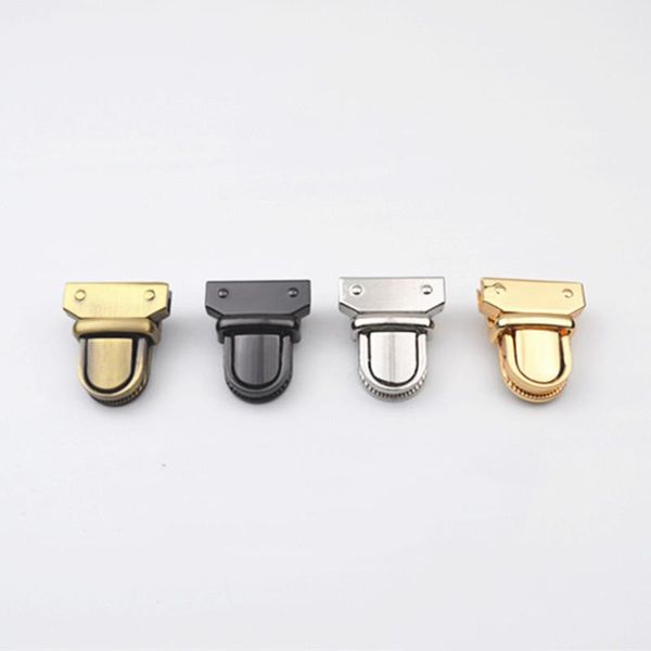 

bag parts & accessories 2pcs 1.8*3.2cm metal twist lock for diy purse handbag button hardware fashion women fittings, Black