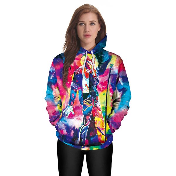 

2021 new autumn and winter hoodie mens hoodies print men women animation michael jackson sweatshirt long sleeve b101-150, Black